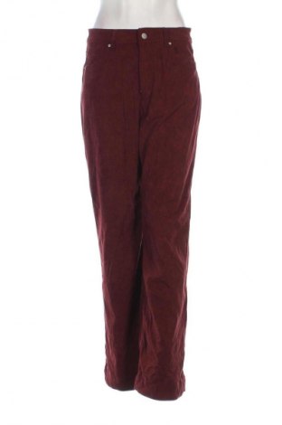 Pantaloni de velvet de femei SHEIN, Mărime M, Culoare Roșu, Preț 100,99 Lei