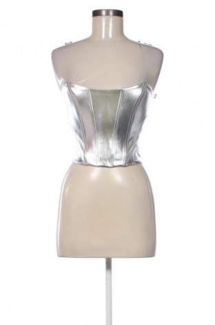 Top de femei Bershka, Mărime S, Culoare Argintiu, Preț 121,05 Lei