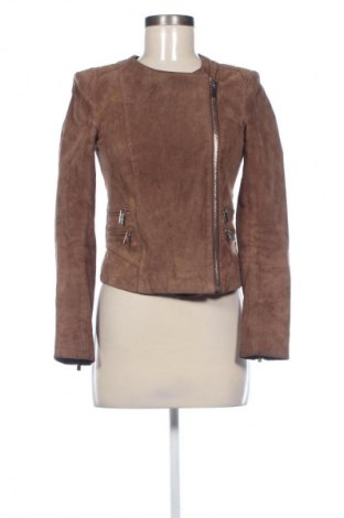 Damen Lederjacke Mango, Größe XS, Farbe Braun, Preis 41,98 €