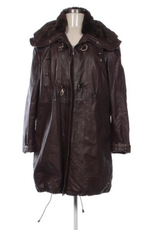 Γυναικείο δερμάτινο μπουφάν Unbranded, Μέγεθος XXL, Χρώμα Καφέ, Τιμή 50,00 €