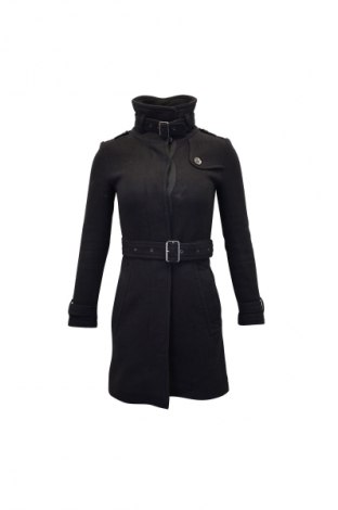 Дамско палто Burberry, Размер XS, Цвят Черен, Цена 4 294,99 лв.