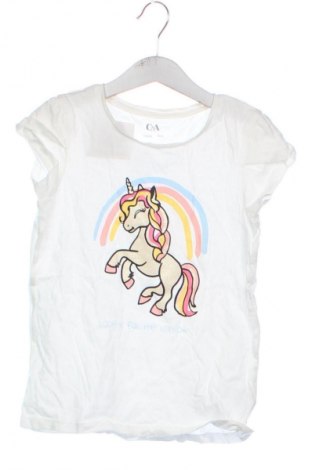 Kinder T-Shirt C&A, Größe 7-8y/ 128-134 cm, Farbe Weiß, Preis € 5,83