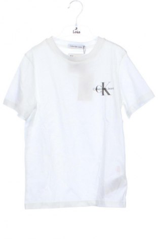 Kinder T-Shirt Calvin Klein Jeans, Größe 6-7y/ 122-128 cm, Farbe Weiß, Preis 25,99 €