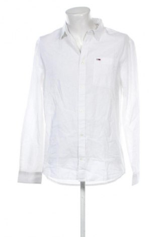 Ανδρικό πουκάμισο Tommy Jeans, Μέγεθος L, Χρώμα Λευκό, Τιμή 89,99 €