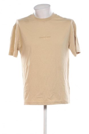 Мъжка тениска Calvin Klein Jeans, Размер S, Цвят Бежов, Цена 55,99 лв.