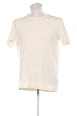 Ανδρικό t-shirt Calvin Klein Jeans, Μέγεθος M, Χρώμα Εκρού, Τιμή 43,99 €