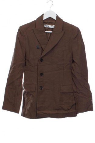 Мъжко сако Zara, Размер XS, Цвят Кафяв, Цена 55,99 лв.