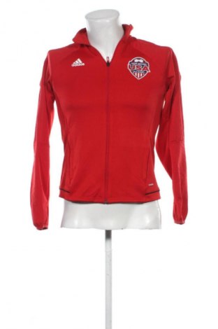 Мъжко спортно горнище Adidas, Размер S, Цвят Червен, Цена 48,99 лв.