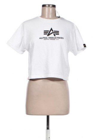 Дамска блуза Alpha Industries, Размер XS, Цвят Бял, 80% памук, 20% полиестер, Цена 23,14 лв.