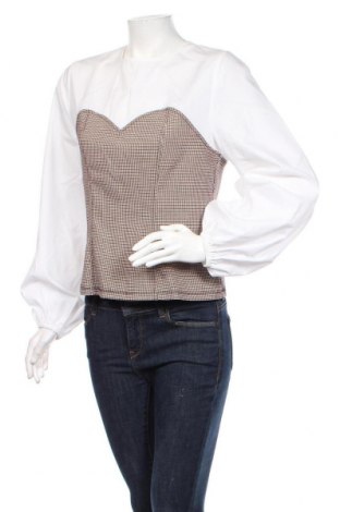 Дамска блуза H&M, Размер L, Цвят Многоцветен, 70% полиестер, 30% памук, Цена 18,20 лв.
