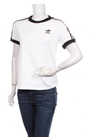 Damen T-Shirt Adidas, Größe S, Farbe Weiß, Baumwolle, Preis 29,73 €
