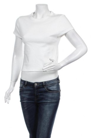 Tricou de femei Bershka, Mărime L, Culoare Alb, 97% bumbac, 3% elastan, Preț 27,50 Lei