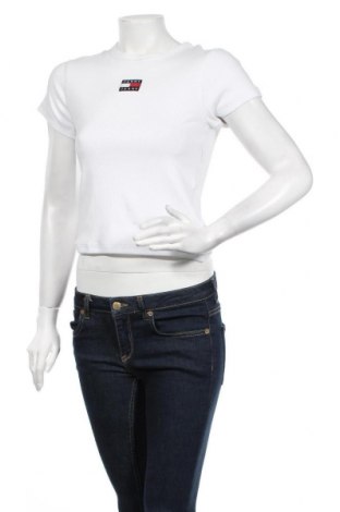 Γυναικείο t-shirt Tommy Hilfiger, Μέγεθος S, Χρώμα Λευκό, 95% βαμβάκι, 5% ελαστάνη, Τιμή 28,50 €