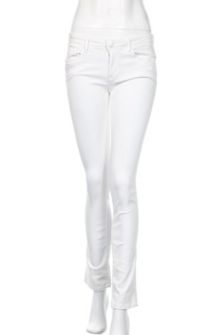 Дамски панталон Love Moschino, Размер S, Цвят Бял, 70% памук, 14% вискоза, 14% полиестер, 2% еластан, Цена 118,75 лв.