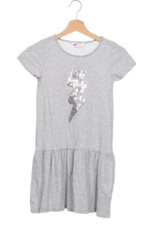 Детска рокля H&M, Размер 8-9y/ 134-140 см, Цвят Сив, 95% памук, 5% вискоза, Цена 15,60 лв.