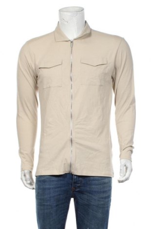 Мъжка риза Soulstar, Размер L, Цвят Бежов, 95% памук, 5% еластан, Цена 33,30 лв.