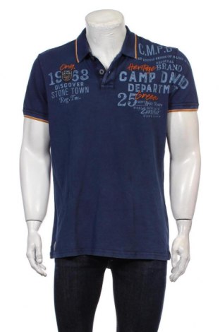 Męski T-shirt Camp David, Rozmiar L, Kolor Niebieski, Bawełna, Cena 167,93 zł