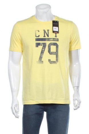 Herren T-Shirt Complices, Größe L, Farbe Gelb, Baumwolle, Preis 12,37 €