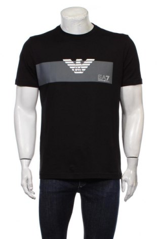 Мъжка тениска Emporio Armani, Размер L, Цвят Черен, 95% памук, 5% еластан, Цена 136,95 лв.