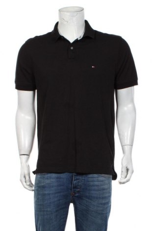 Мъжка тениска Tommy Hilfiger, Размер L, Цвят Черен, 96% памук, 4% еластан, Цена 59,40 лв.