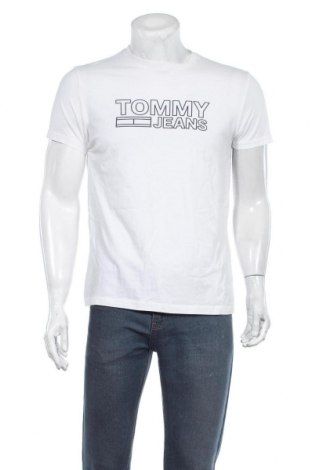 Tricou de bărbați Tommy Hilfiger, Mărime M, Culoare Alb, Bumbac, Preț 79,44 Lei