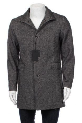 Мъжко палто Selected Homme, Размер M, Цвят Сив, 60% вълна, 35% полиестер, 5% други тъкани, Цена 384,00 лв.