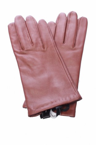 Ръкавици Etam, Цвят Кафяв, Естествена кожа, Цена 63,00 лв.