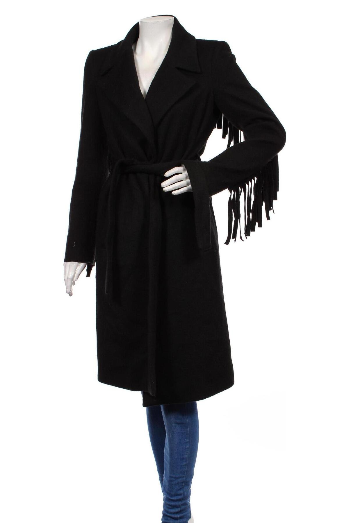 Дамско палто Liu Jo, Размер XS, Цвят Черен, 70% вълна, 30% полиестер, Цена 539,25 лв.