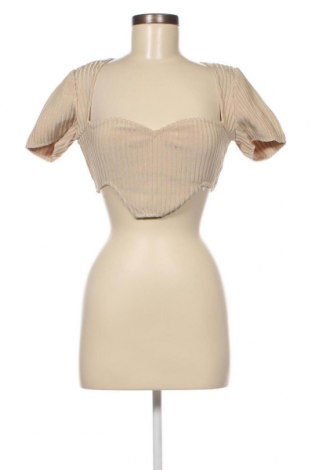 Γυναικεία μπλούζα Missguided, Μέγεθος L, Χρώμα  Μπέζ, Τιμή 3,84 €