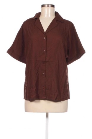 Γυναικείο πουκάμισο Pieces, Μέγεθος L, Χρώμα Καφέ, Τιμή 20,62 €