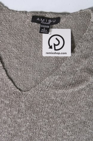 Дамски пуловер Amisu, Размер L, Цвят Сив, Цена 5,22 лв.