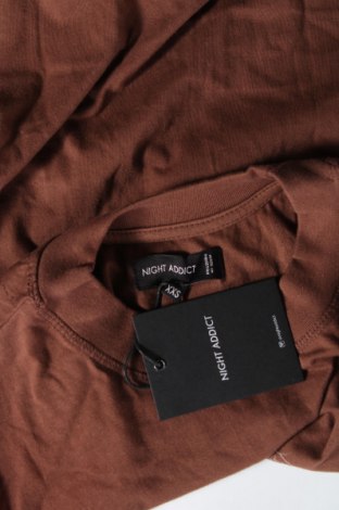 Herren T-Shirt NIGHT ADDICT, Größe XXS, Farbe Braun, Preis 3,59 €