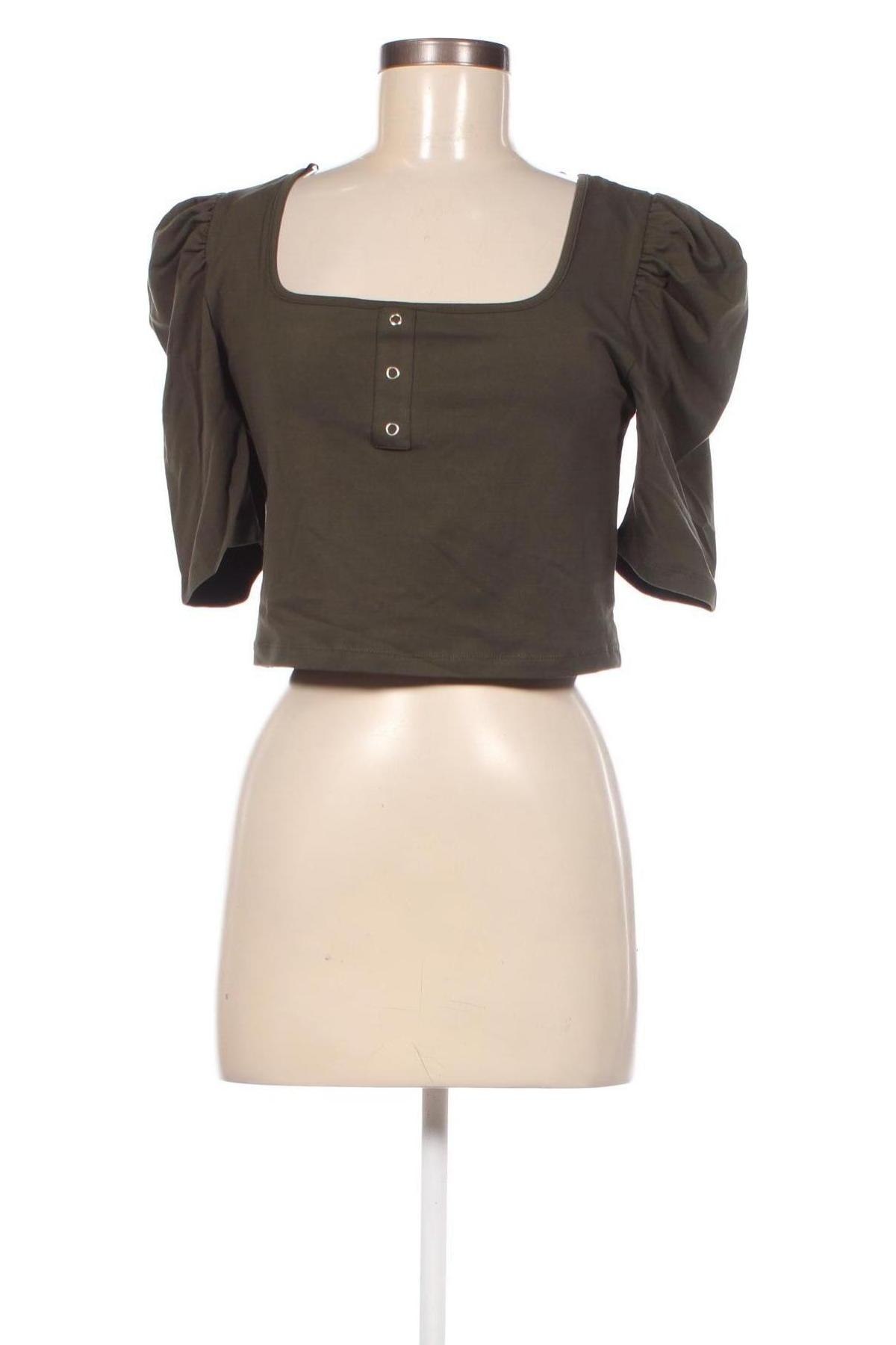 Γυναικεία μπλούζα Pieces, Μέγεθος XL, Χρώμα Πράσινο, Τιμή 20,62 €