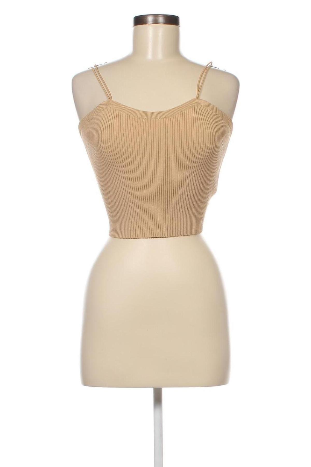 Γυναικείο αμάνικο μπλουζάκι Missguided, Μέγεθος XL, Χρώμα  Μπέζ, Τιμή 4,00 €