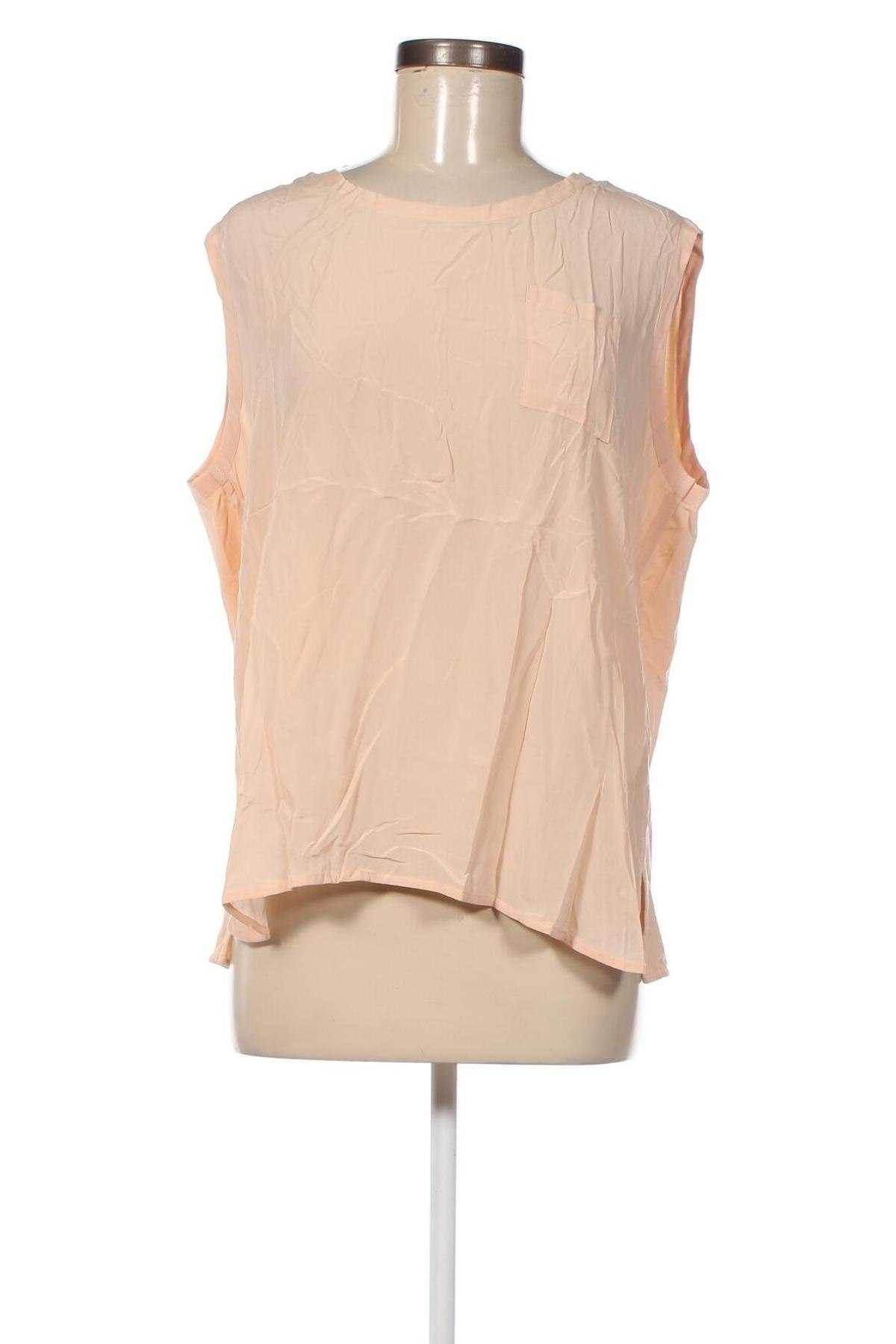 Γυναικείο αμάνικο μπλουζάκι Rene Lezard, Μέγεθος L, Χρώμα Πορτοκαλί, Τιμή 6,58 €