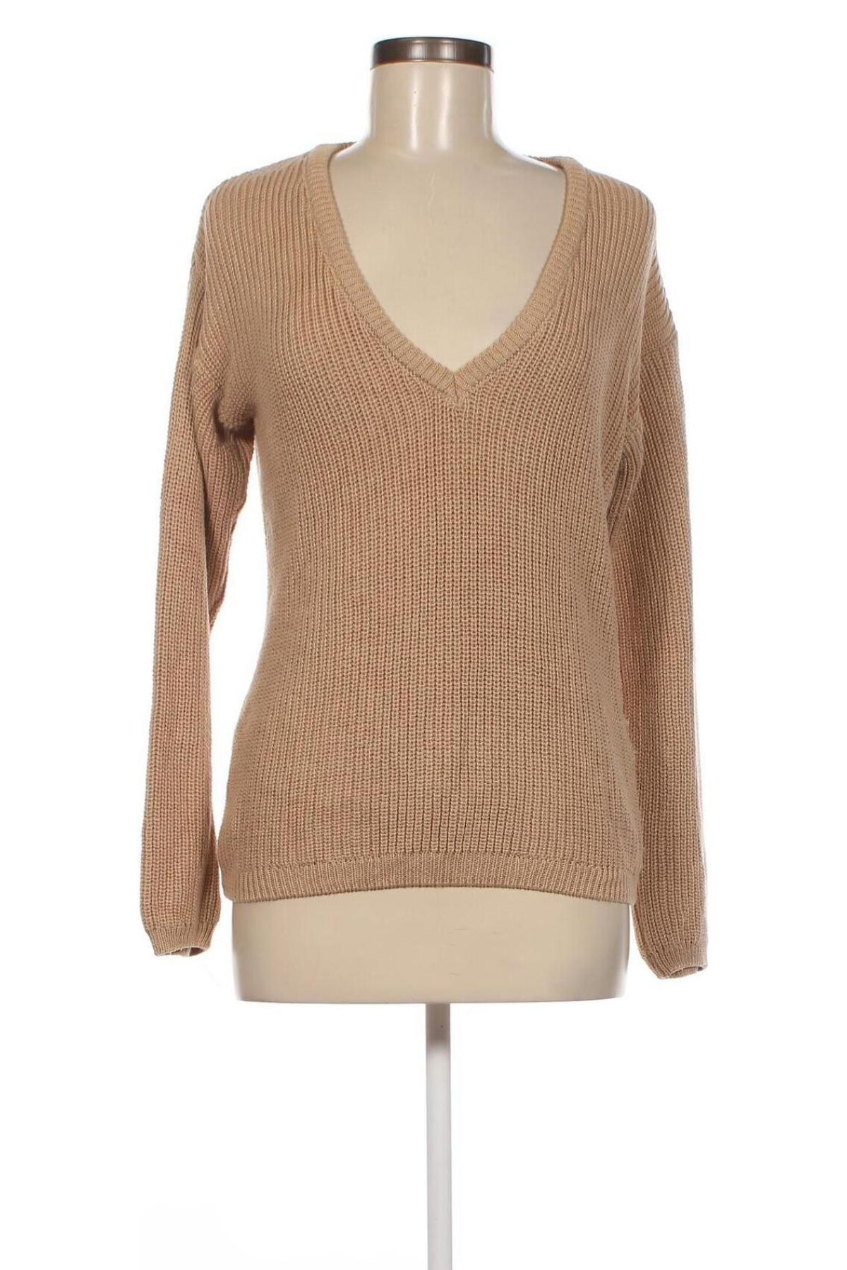 Γυναικείο πουλόβερ NA-KD, Μέγεθος XS, Χρώμα  Μπέζ, Τιμή 2,69 €