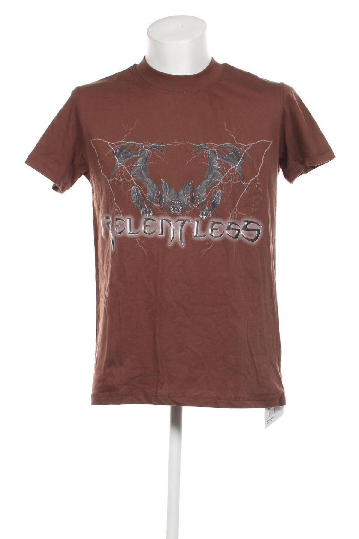 Ανδρικό t-shirt NIGHT ADDICT, Μέγεθος XXS, Χρώμα Καφέ, Τιμή 3,74 €