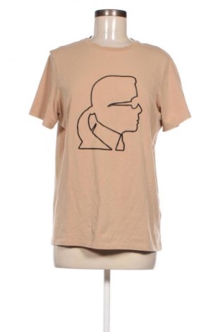 Γυναικείο t-shirt Karl Lagerfeld, Μέγεθος M, Χρώμα  Μπέζ, Τιμή 48,84 €