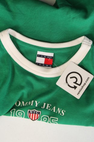 Γυναικείο t-shirt Tommy Jeans, Μέγεθος XS, Χρώμα Πράσινο, Τιμή 21,99 €