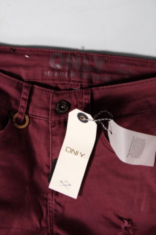 Damskie jeansy ONLY, Rozmiar S, Kolor Czerwony, Cena 127,99 zł