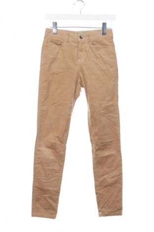 Pantaloni de velvet de femei United Colors Of Benetton, Mărime XXS, Culoare Bej, Preț 54,49 Lei