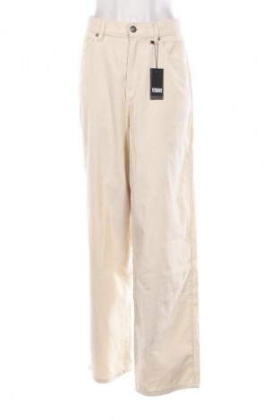 Pantaloni de velvet de femei Urban Classics, Mărime M, Culoare Bej, Preț 65,99 Lei