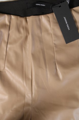 Damen Lederhose Vero Moda, Größe M, Farbe Beige, Preis € 9,99