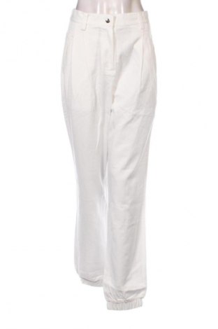 Pantaloni de femei Guido Maria Kretschmer for About You, Mărime L, Culoare Alb, Preț 67,99 Lei