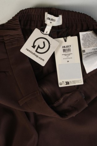 Pantaloni de femei Object, Mărime XS, Culoare Maro, Preț 91,99 Lei