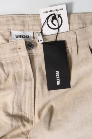 Pantaloni de femei Weekday, Mărime XXL, Culoare Bej, Preț 159,99 Lei