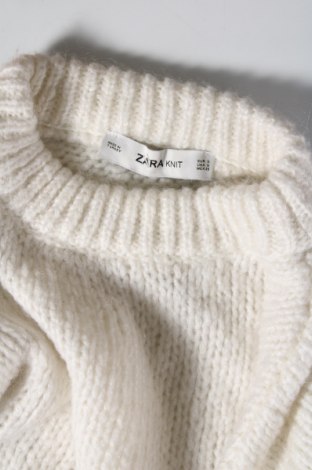 Γυναικείο πουλόβερ Zara Knitwear, Μέγεθος S, Χρώμα Λευκό, Τιμή 14,00 €