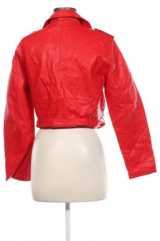 Damen Lederjacke Bershka, Größe L, Farbe Rot, Preis 14,49 €