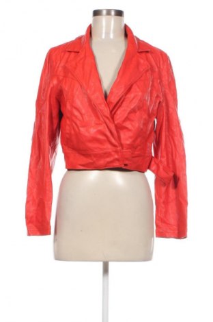 Damen Lederjacke Bershka, Größe XS, Farbe Rot, Preis 26,99 €