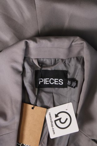 Дамско сако Pieces, Размер XL, Цвят Сив, Цена 41,99 лв.